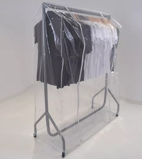 Clear Double Zip Cover for 4ft Heavy Duty Clothes Rail