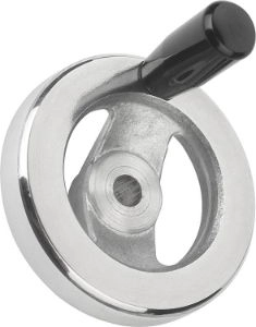 K0162 Flat Rim Aluminium Fixed Grip 2 Spoke Handwheels