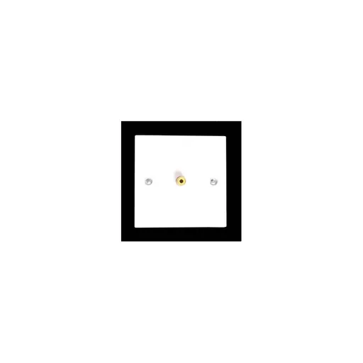 White Single Gang RCA Yellow Video Solder Wall Plate