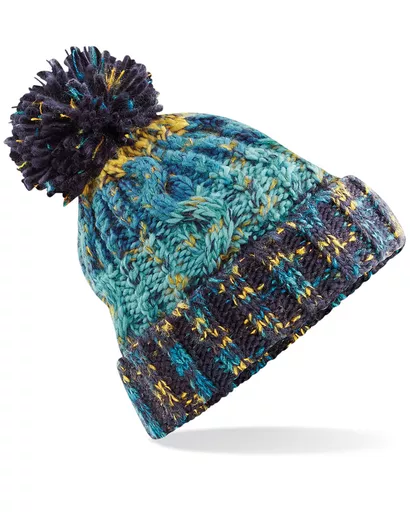 Corkscrew Pom Pom Beanie
