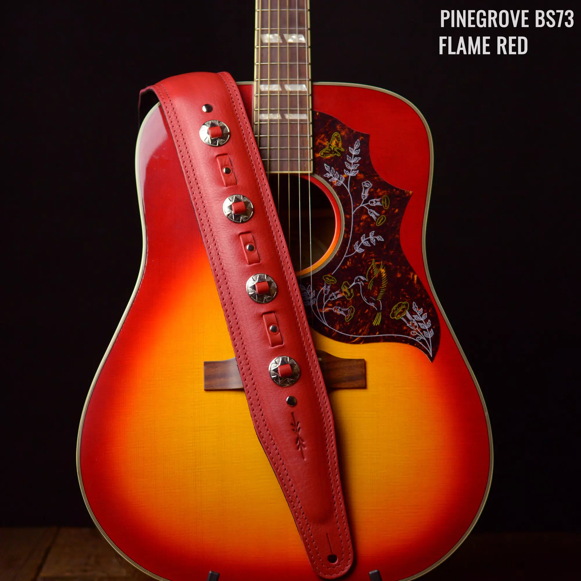 Pinegrove BS73 red Western guitar strap DSC_0097.jpg