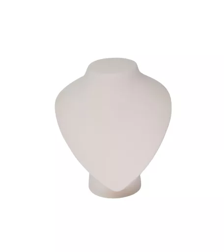 White Flock Necklace Display Bust Stand (L)