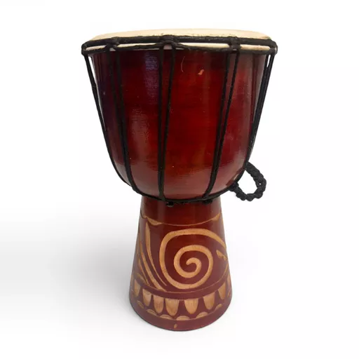 30cm Djembe African Drum (Carved Design)