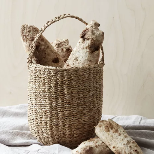 Basket, Use with handle, Natural