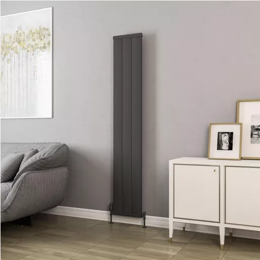 Kingswood Slimline 1800 x 310 Aluminium Radiator Matt Anthracite
