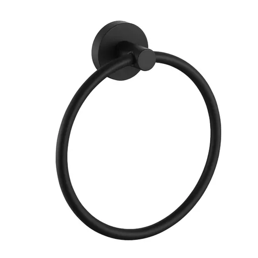 Genoa Metal Towel Ring - Matt Black