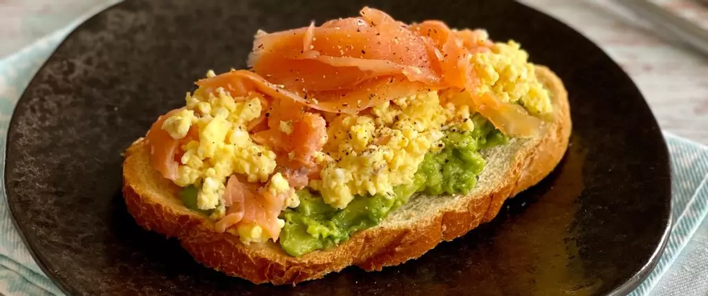 Smoked Salmon, Scrambled Egg and Avocado Toast