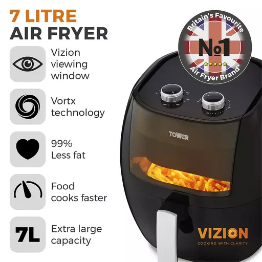 Black and Decker 7L Manual Air Fryer - Comet