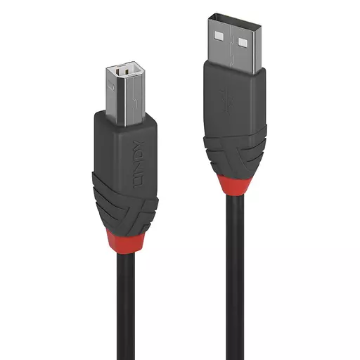 Lindy 2m USB 2.0 Type A to B Cable, Anthra Line