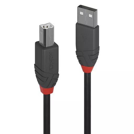 Lindy 1m USB 2.0 Type A to B Cable, Anthra Line