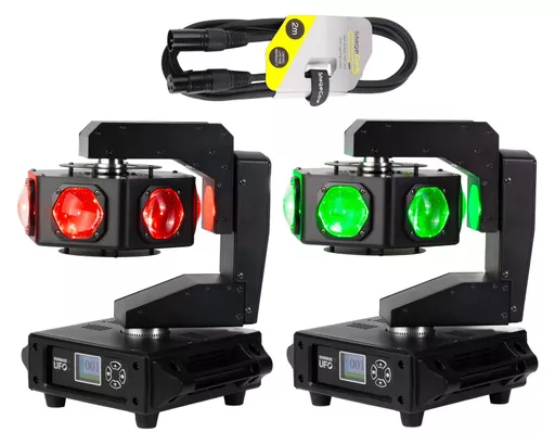Equinox UFO Multi-Beam Moving Head Twin Pack Bundle