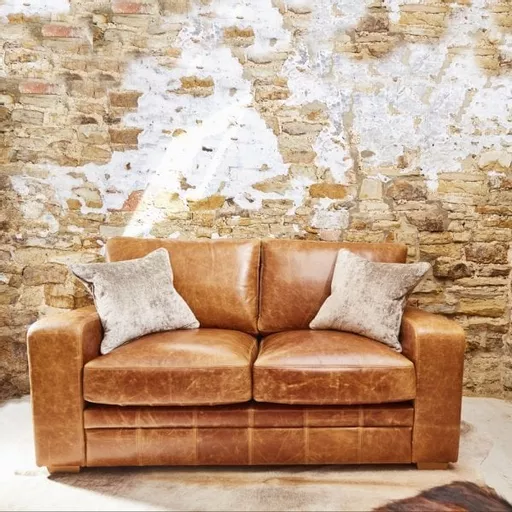 Lush Square Arm Leather Sofa