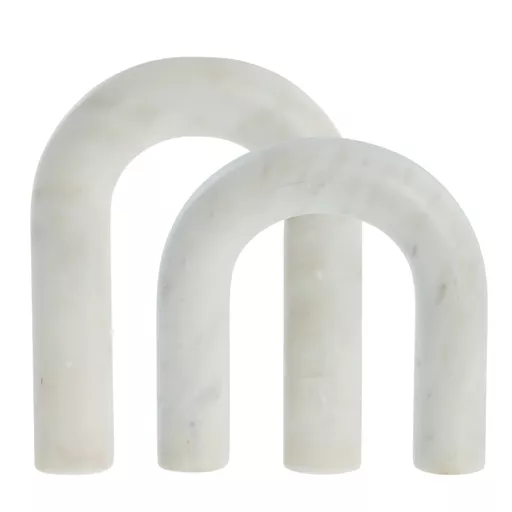 Marble Decoration, Eveliina, White, Set of 2