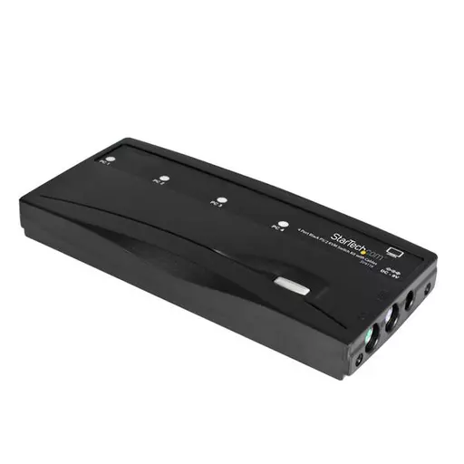 StarTech.com 4 Port Black PS/2 KVM Switch Kit with Cables