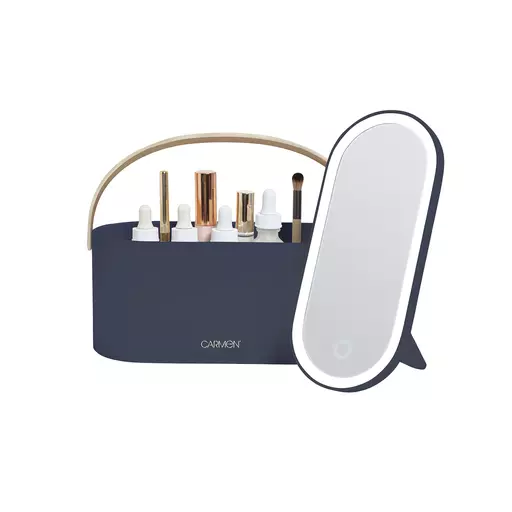 Vanity Case with Illuminating LED Mirror Soft Touch
