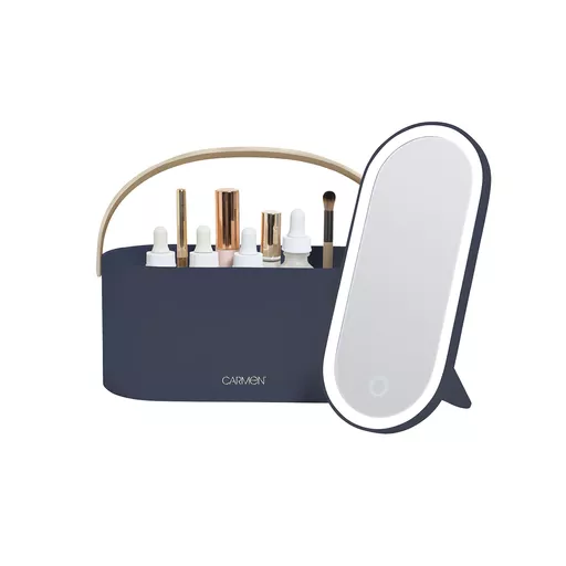 LED Mirror Cosmetic Storage
