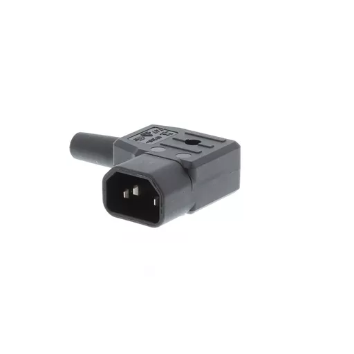 IEC C14 Rewirable - Right Angled (10A, 250V), Black