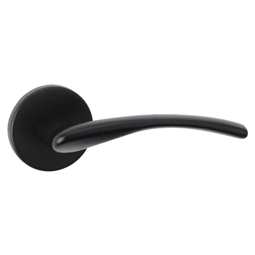 ASEC URBAN Madison Lever on Round Rose Door Furniture Ebony