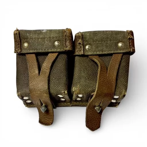 WW2 Leather Double Cartridge Pouch