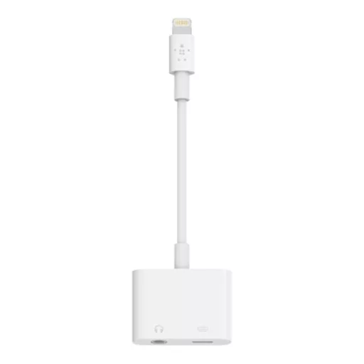 Belkin RockStar mobile phone cable White Lightning Lightning + 3.5mm