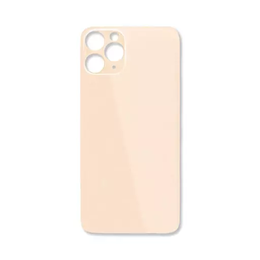 Back Glass (Big Hole) (No Logo) (Gold) (CERTIFIED) - For iPhone 11 Pro