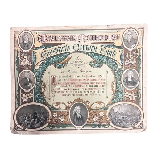 1898 Methodist Certificate