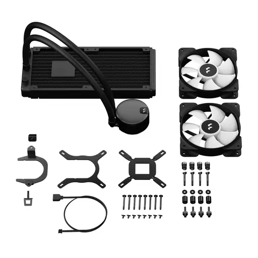 Fractal Design Lumen S24 v2 RGB Processor All-in-one liquid cooler 12 cm Black 1 pc(s)