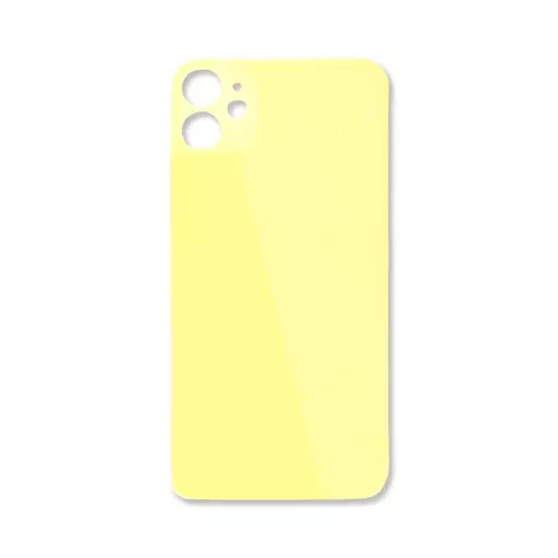 Back Glass (Big Hole) (No Logo) (Yellow) (CERTIFIED) - For iPhone 11