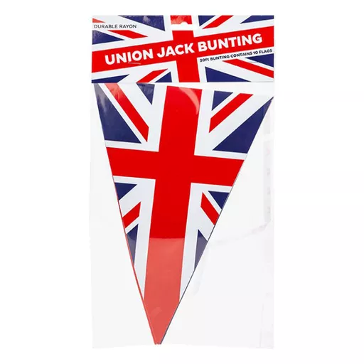 Union Jack Pennant Bunting 20ft (10 flags)