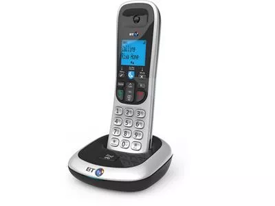 British Telecom BT 2200 Single DECT telephone Caller ID Black, Silver
