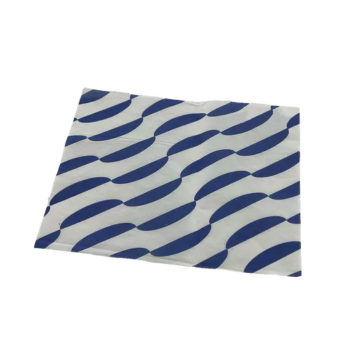 250 x 320mm Burger Wrap Blue Stripe