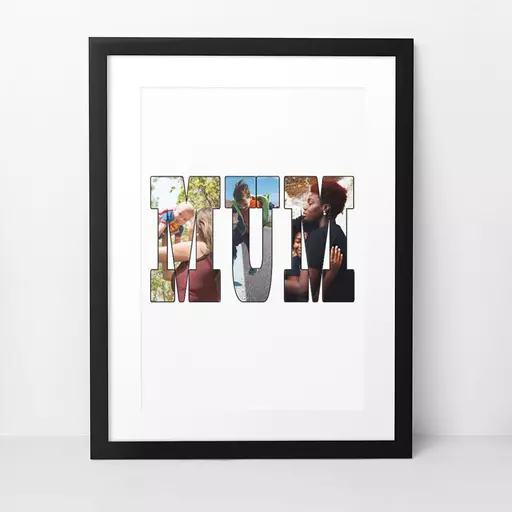 Personalised 'MUM' Photo Word Art