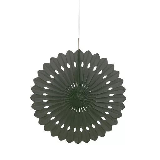 Black Paper Decorative Fan