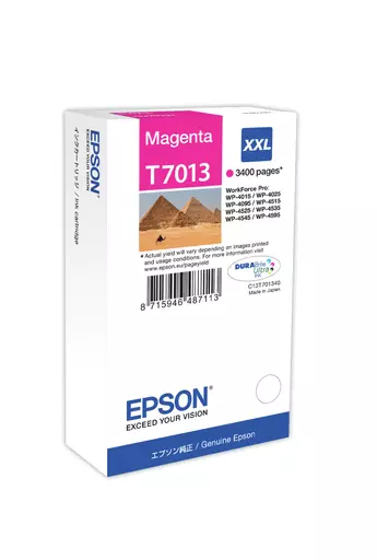 Epson C13T70134010/T7013 Ink cartridge magenta XXL, 3.4K pages ISO/IEC 24711 34,2ml for Epson WP 4015