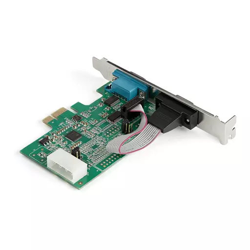 StarTech.com 2-port PCI Express RS232 Serial Adapter Card - PCIe RS232 Serial Host Controller Card - PCIe to Dual Serial DB9 Card - 16950 UART - Expansion Card - Windows & Linux