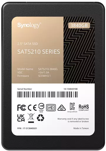 Synology SSD 2.5” SATA 3840GB 2.5" Serial ATA III