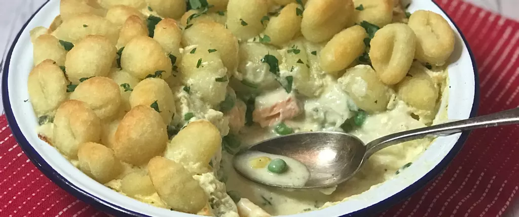 Smoked Fish Pie with Gnocchi Topping