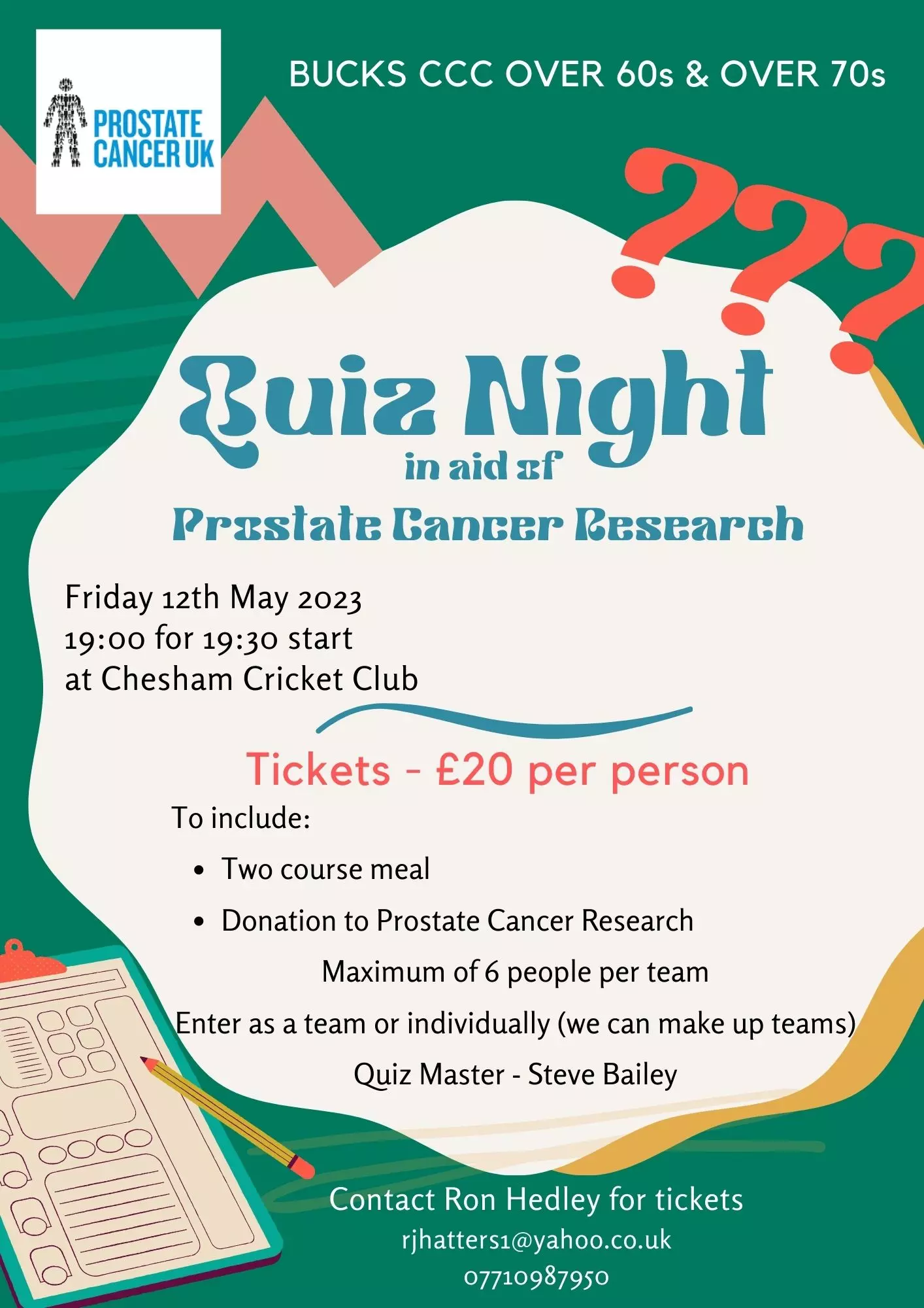 Prostate quiz night