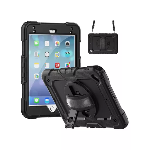 Guardian Case with Hand & Shoulder Strap for iPad Mini 4 & iPad Mini 5 - Black