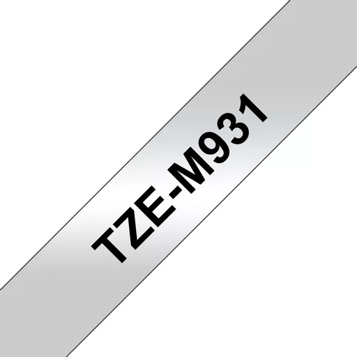 Brother TZE-M931 DirectLabel black on silver matt 12mm x 8m for Brother P-Touch TZ 3.5-18mm/6-12mm/6-18mm/6-24mm/6-36mm