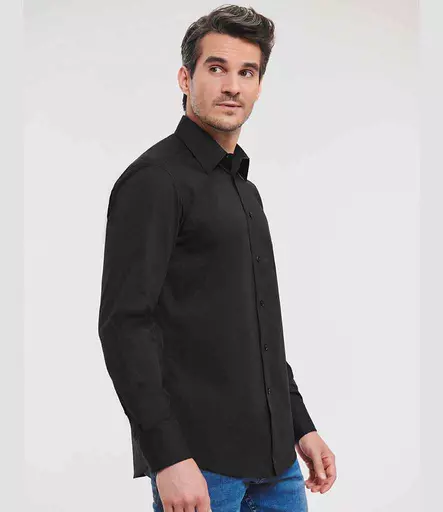 Russell Athletic Collection Long Sleeve Tailored Poplin Shirt