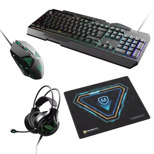 Micropack - GC-410 - 3-in-1 Gaming Pack - Wired Keyboard, Mouse & Headphones