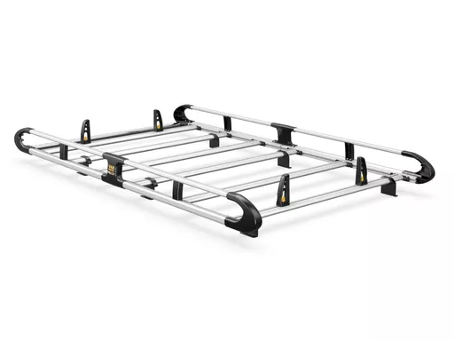 Peugeot Partner 2008-2018 L2, H1 Twin Rear Doors - ULTI Rack+ (Aluminium) - 5 Bar Roof Rack