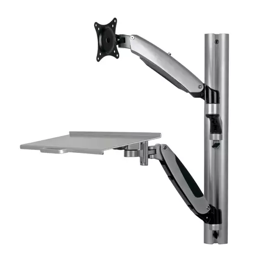 Tripp Lite WWSS1327RWTC Adjustable-Height Wall-Mount Sit-Stand Workstation, Single-Display