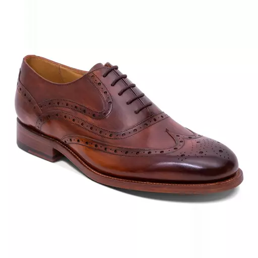 Barker Shoes. Liffey - Hand Brushed Brown