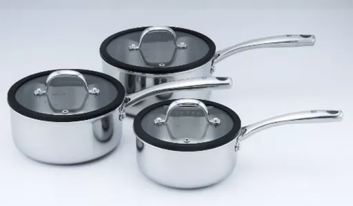 Tri-Ply 3 Piece Saucepan Set