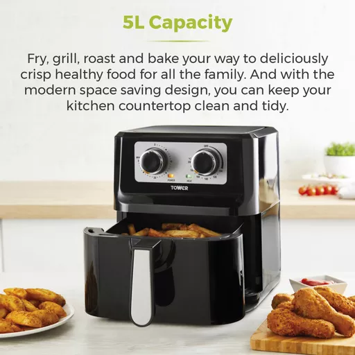 Vortx 5 Litre Manual Air Fryer