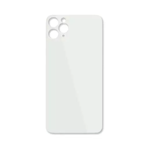 Back Glass (Big Hole) (No Logo) (White) (CERTIFIED) - For iPhone 11 Pro Max