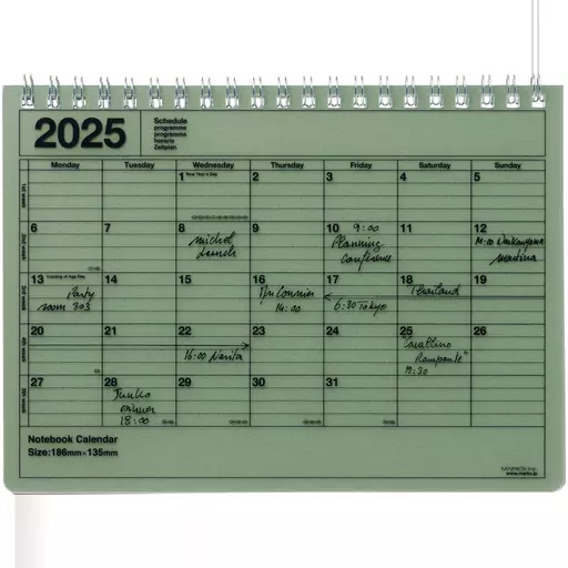 2025 Notebook Calendar S -Khaki | Turnaround Gifts