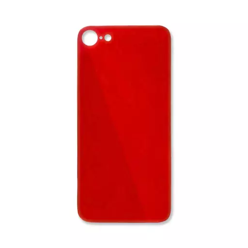 Back Glass (Big Hole) (No Logo) (Red) (CERTIFIED) - For iPhone 8